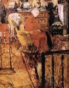 Edouard Vuillard Vial mother wearing a red jacket oil